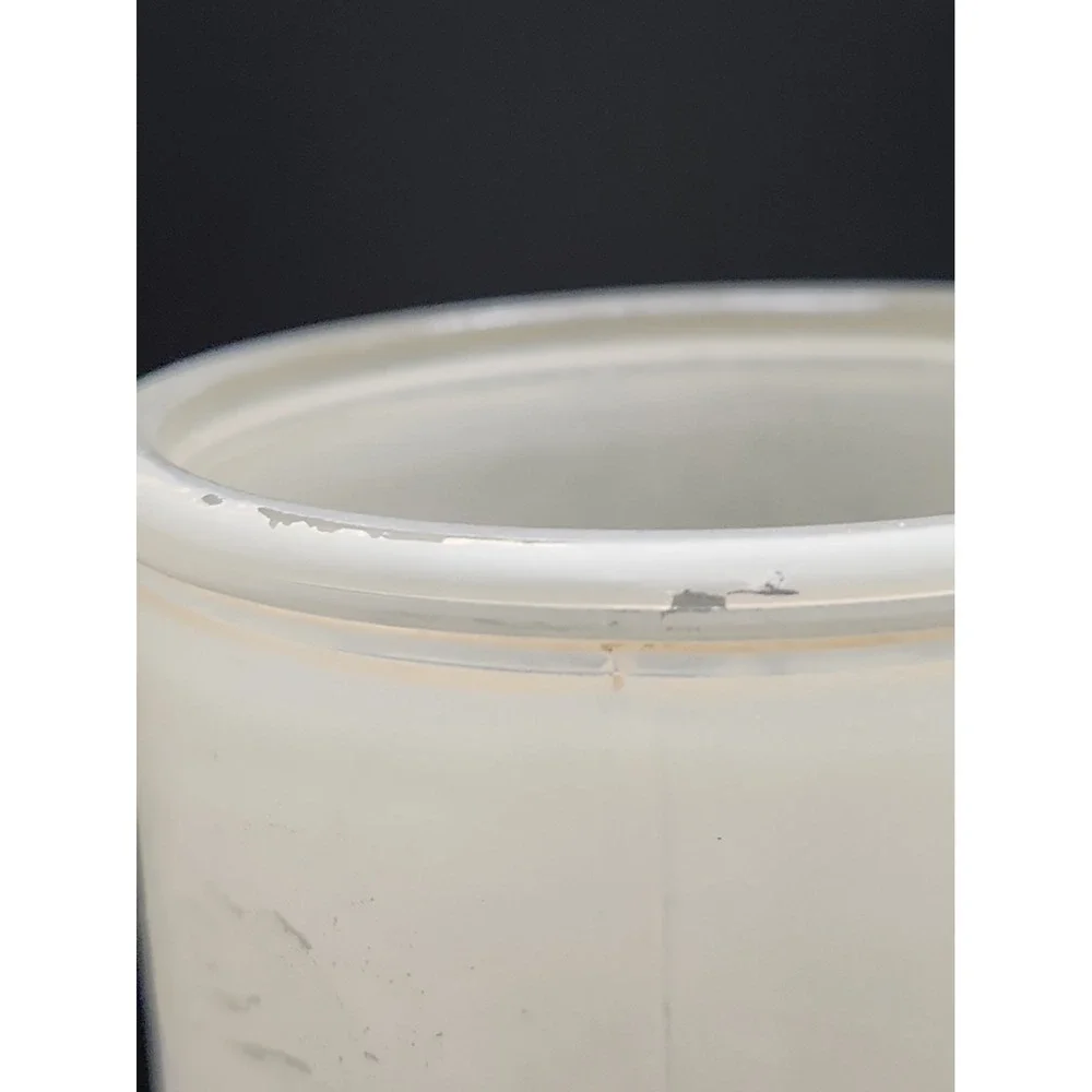 Vintage 70s Frosted Glass Mushroom Candle Holder Cylinder Sleeve Cottagecore 9